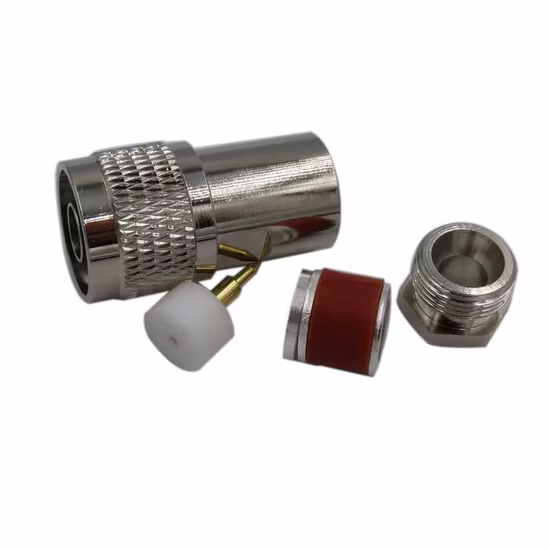 Conector de braçadeira macho tipo RF coaxial N para 5D