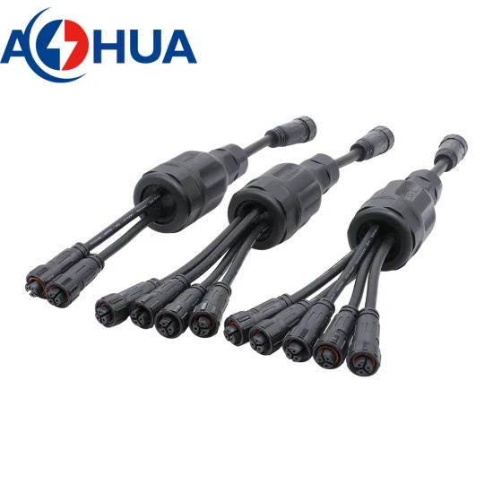 Aohua 1 entrada para N saídas IP65 divisor de cabo PVC tipo Y conector 2 3 4 pinos
