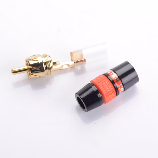 Conector RCA Plugue macho RCA Adaptador de plugue de alto-falante de alta qualidade (R